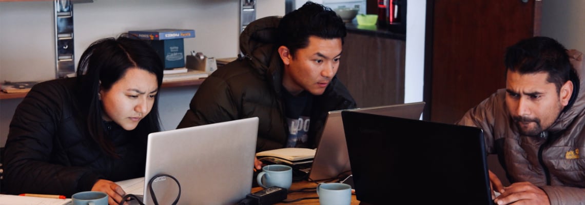 Students at their computers