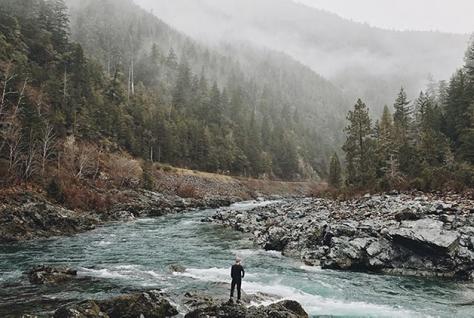 Staring into a canyon